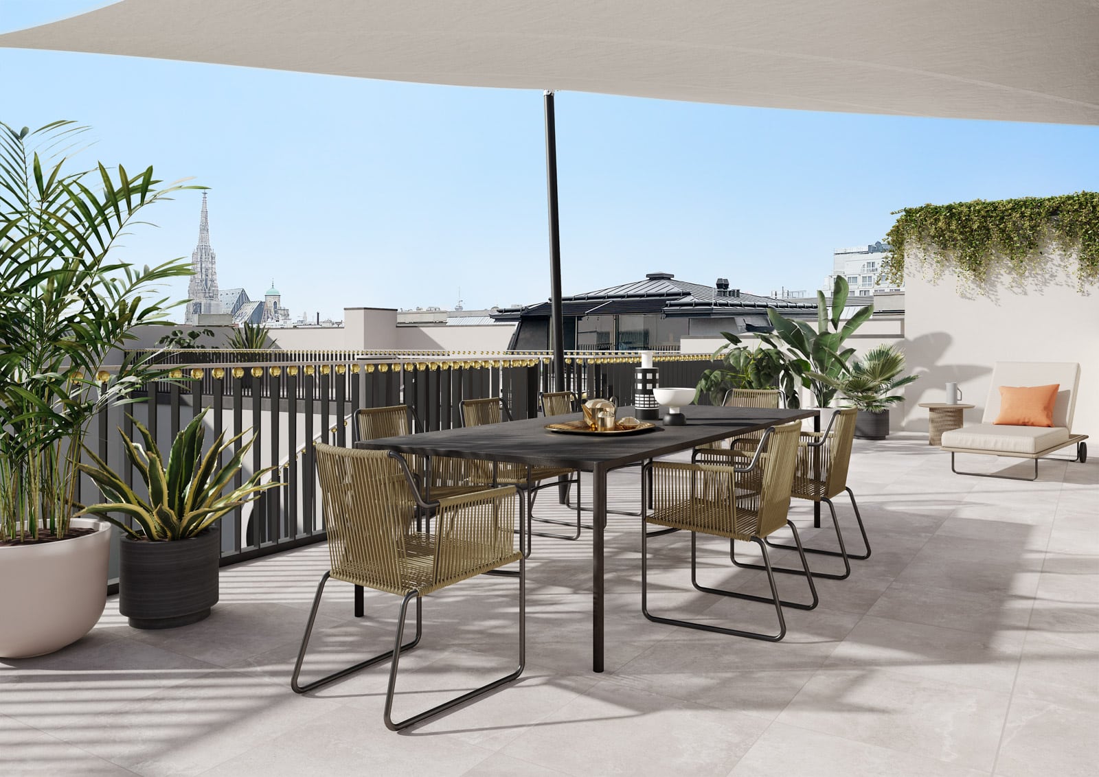Traumhafte Terrasse in den Almanac Residenzen, Parkring 14