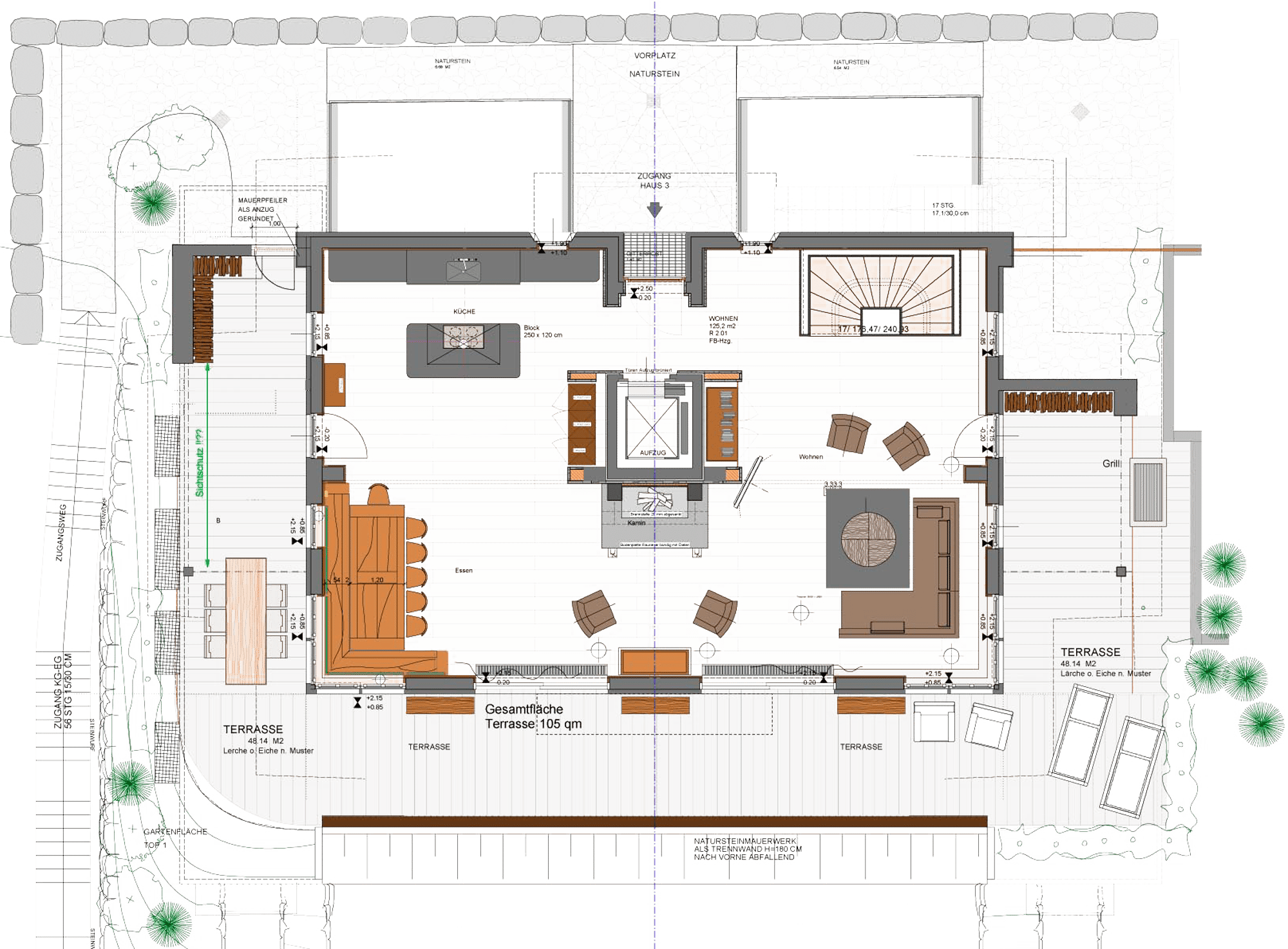 Grundriss 2. Obergeschoss Chalet am Lutzenberg